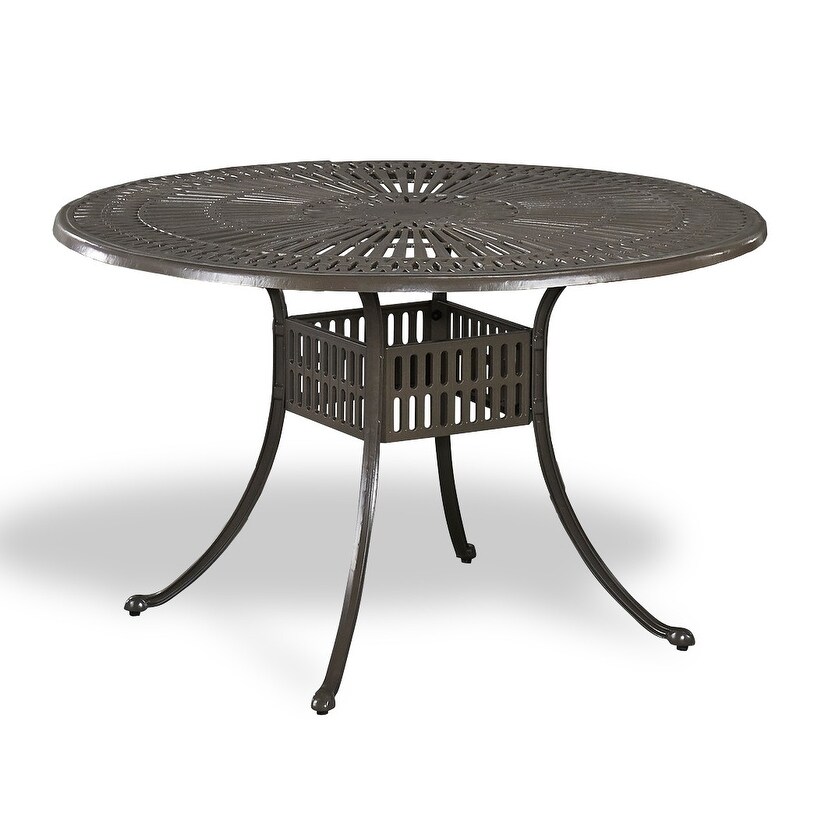 Homestyles Grenada Charcoal Aluminum Outdoor Dining Table   49\