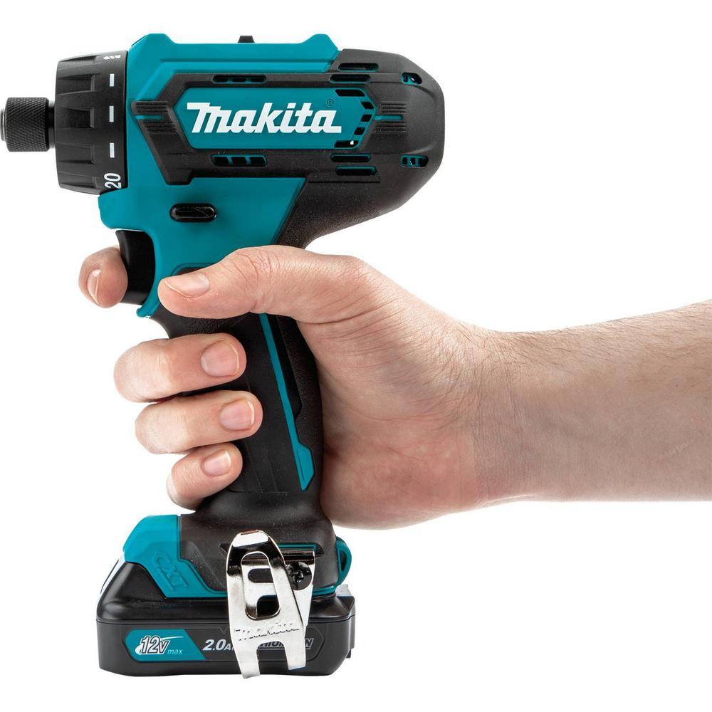 Makita 12V max CXT Lithium-Ion Cordless14 in. Hex Screwdriver Kit 2.0Ah FD10R1