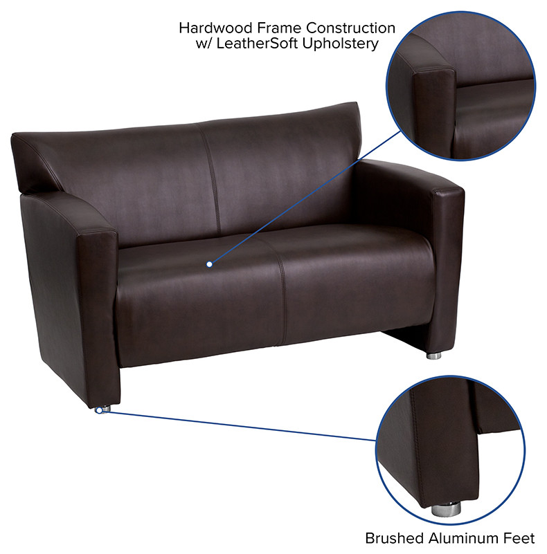 HERCULES Majesty Series Brown LeatherSoft Loveseat   Contemporary   Loveseats   by First of a Kind USA Inc  Houzz