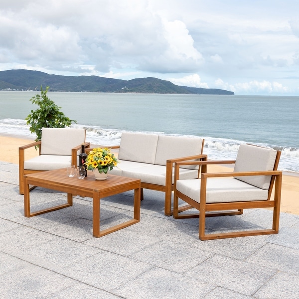 SAFAVIEH Outdoor Emiko 4Pc Outdoor Living Set