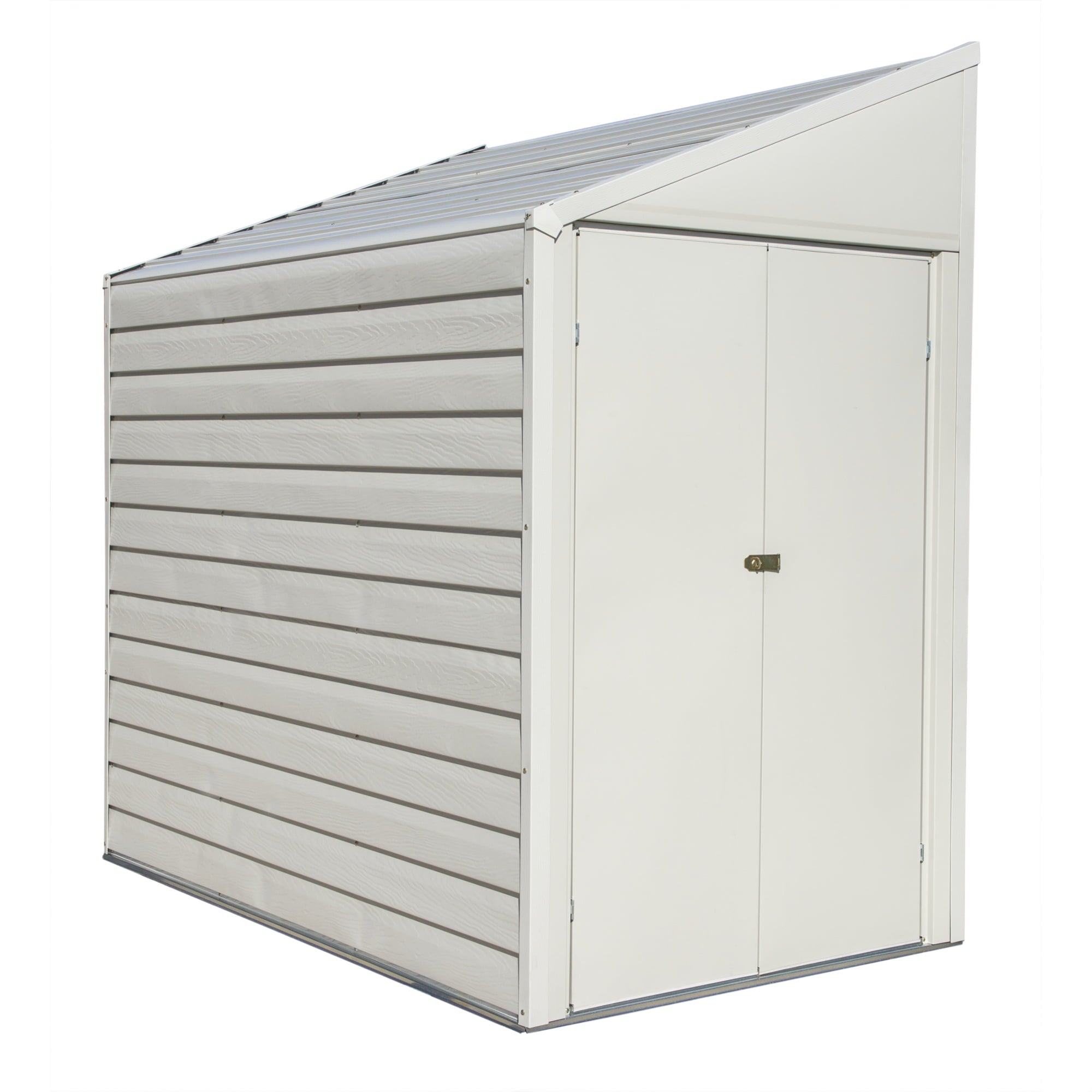 Arrow Shed YS47 Yardsaver Pent Roof Steel Lean To Shed, Eggshell, 4 x 7 ft.