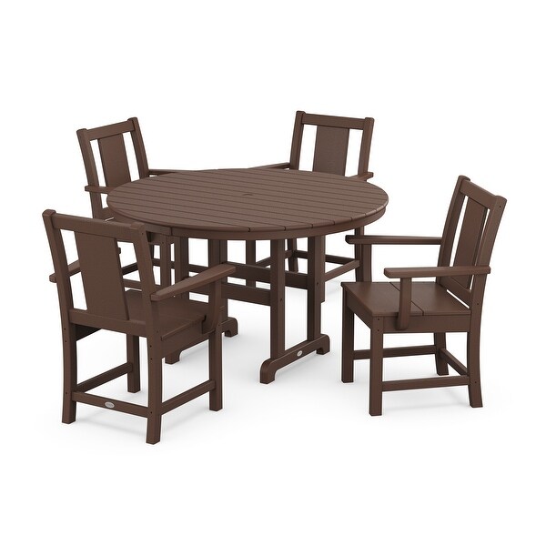 POLYWOOD Prairie 5Piece Round Farmhouse Dining Set