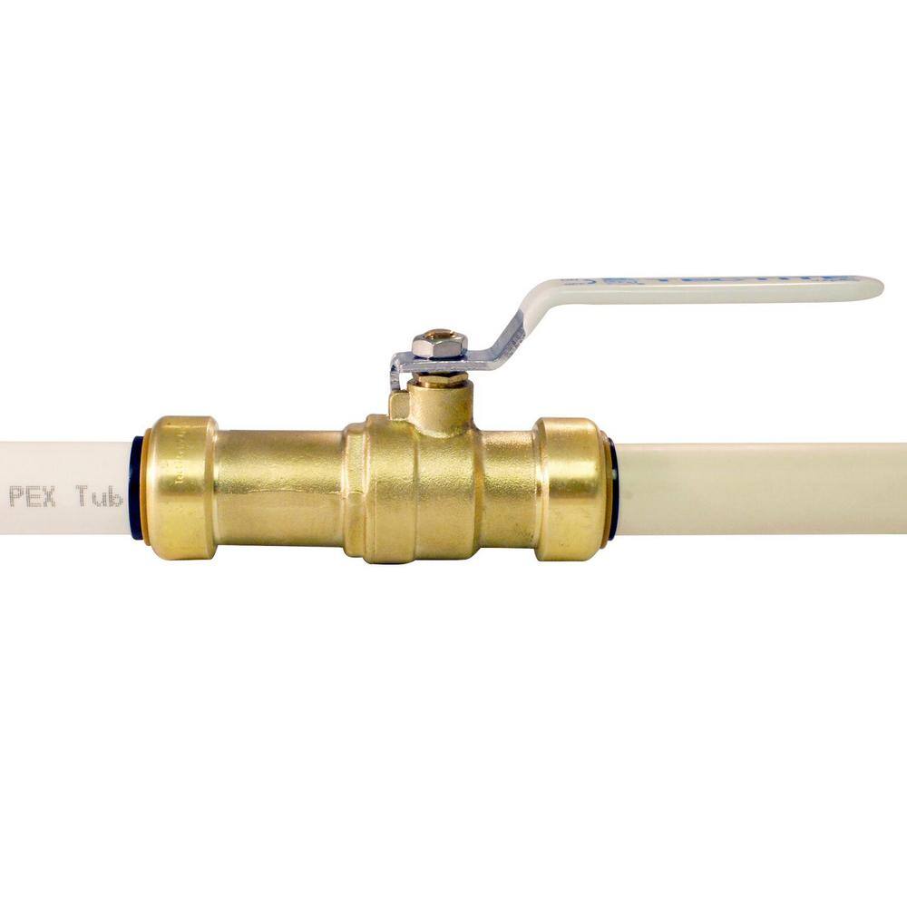 Tectite 34 in. Brass Push-to-Connect Slip Ball Valve FSBBV34SL