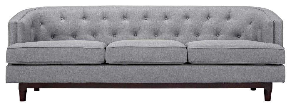 Coast Upholstered Fabric Sofa   Midcentury   Sofas   by PARMA HOME  Houzz