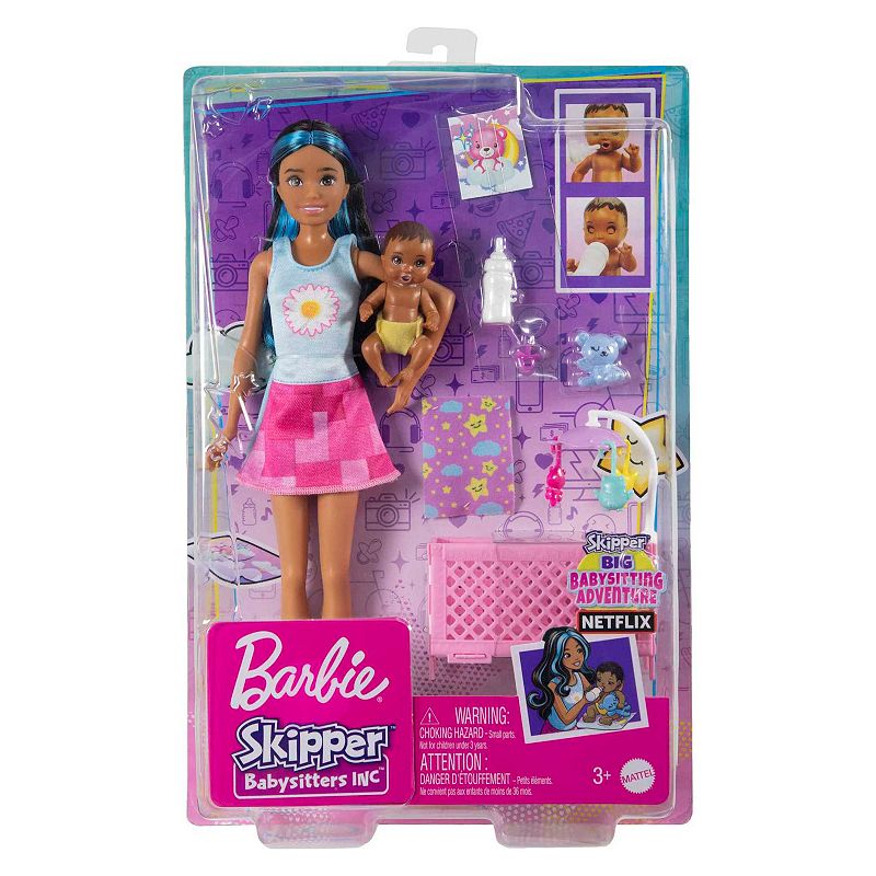 Barbie Skipper Babysitter Doll and Crib Playset