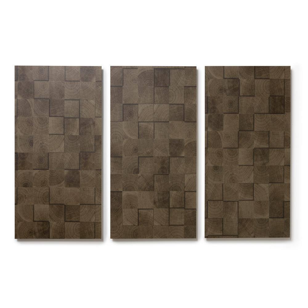 Lucida Surfaces FabCore Umber Block 28 MIL x 12 in. W x 24 in. L Glue Down Waterproof Vinyl Tile Flooring (36 sqftcase) FC-3503