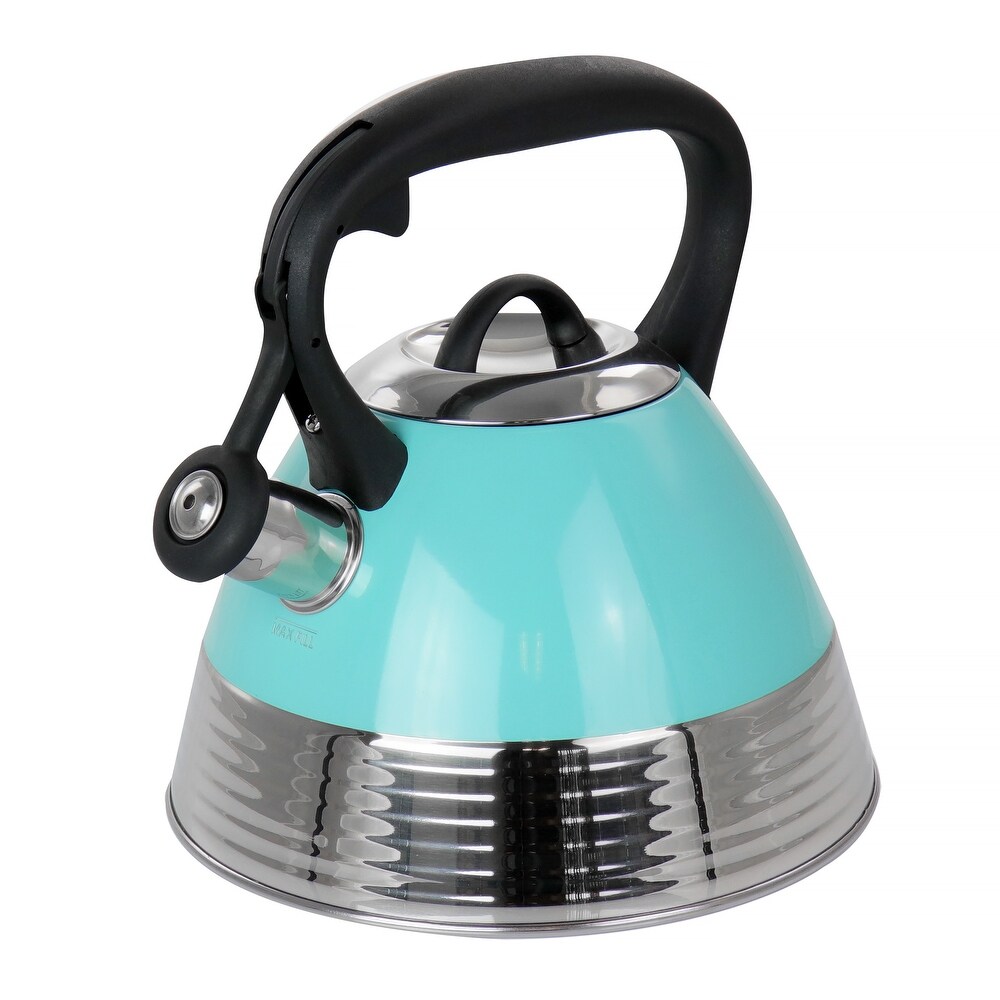 Mr. Coffee 2.5 Quart Stainless Steel Whistling Tea Kettle