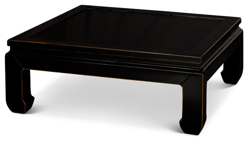 Distressed Black Elmwood Chinese Ming Style Coffee Table   Asian   Coffee Tables   by China Furniture and Arts  Houzz