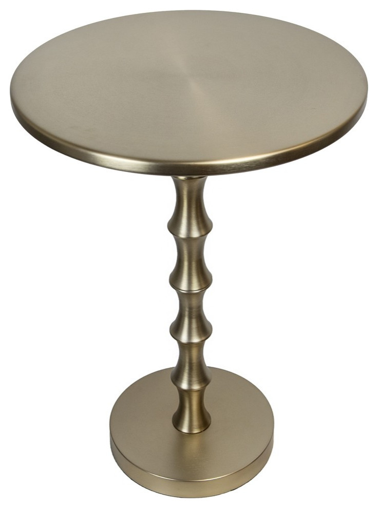 26.75 quotPlated Gold Metal Accent Table   Contemporary   Side Tables And End Tables   by Grandview Gallery  Houzz