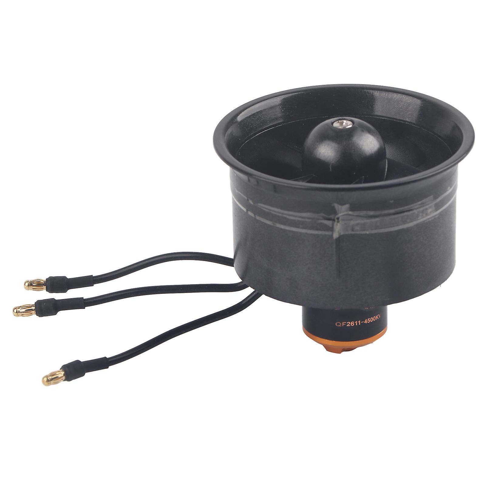 64mm Duct Fan 5 Blades With Qf2611 4500kv Brushless Motor For Rc Airplane Model