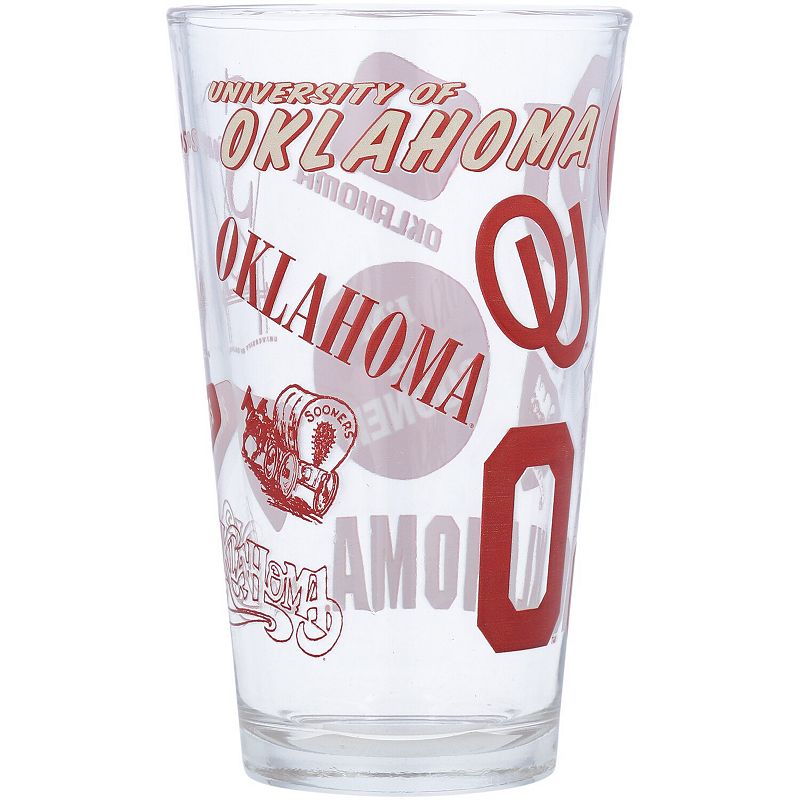 Oklahoma Sooners 16oz. Medley Vintage Pint Glass