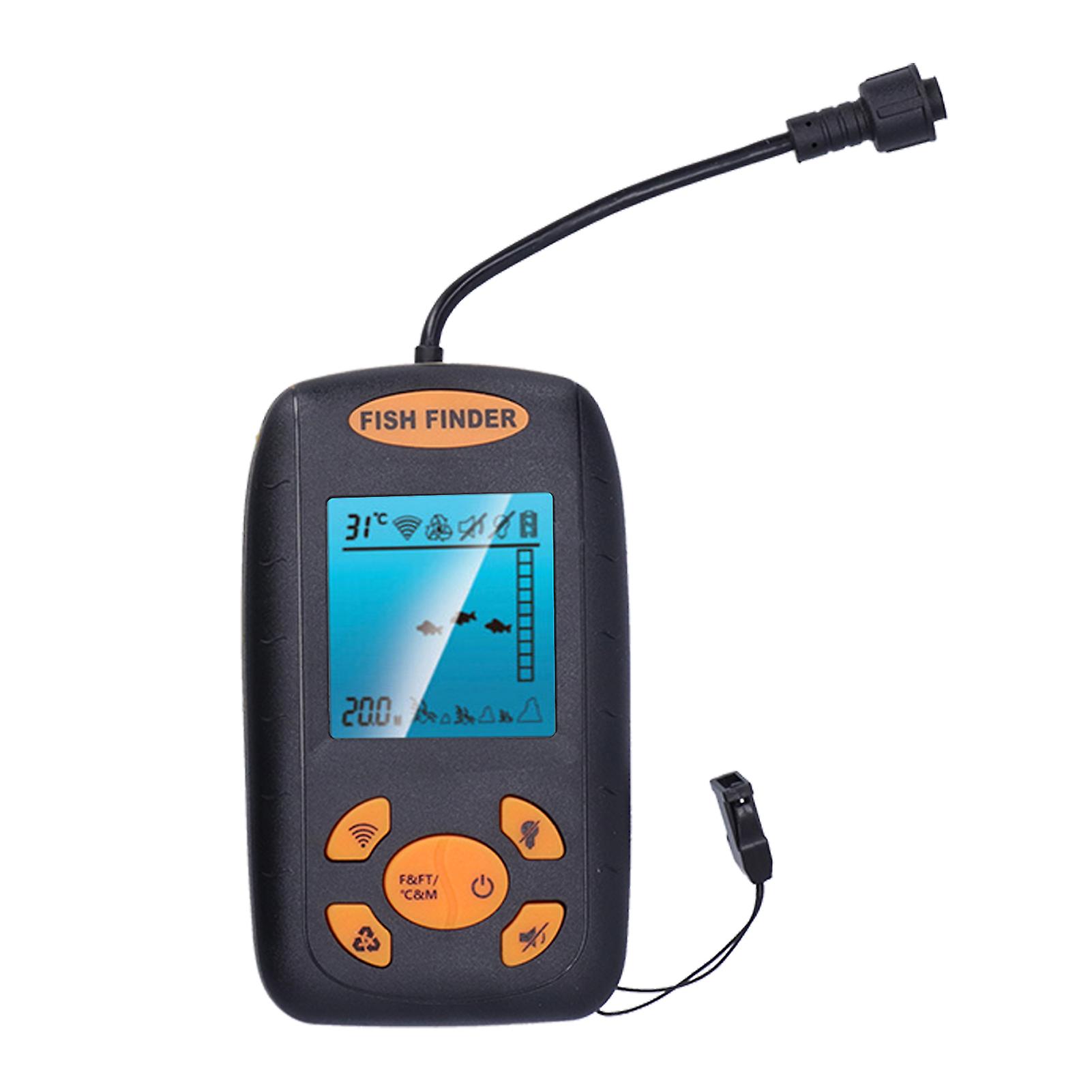 Fish Finder Wireless Lcd Visual Handheld Sounder Alarm Fishing Transducer For Outdoor Activity