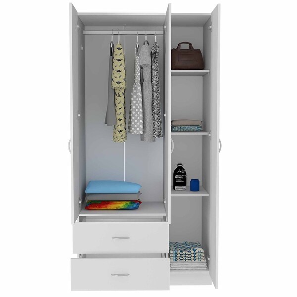 2-Drawer and 3-Door Armoire - - 37279328