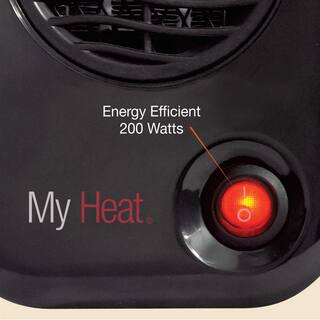 Lasko MyHeat 200-Watt Electric Portable Personal Space Heater Black 100