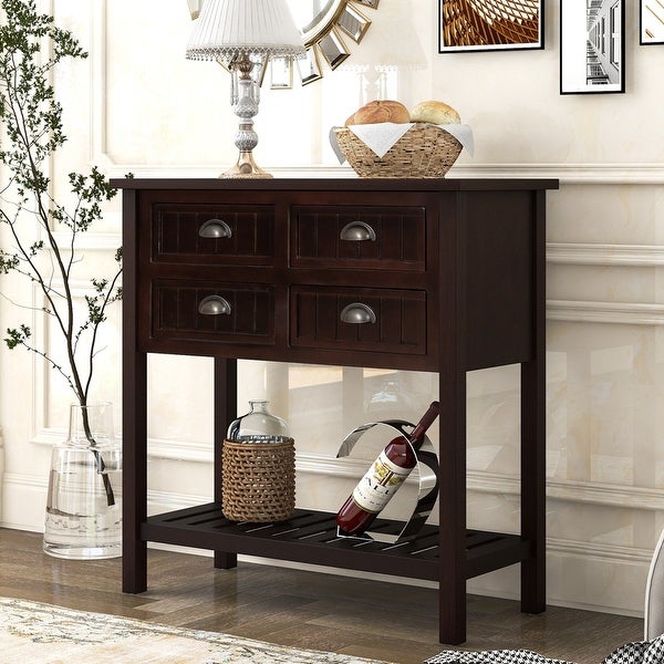 Console Table with Bottom Shelf