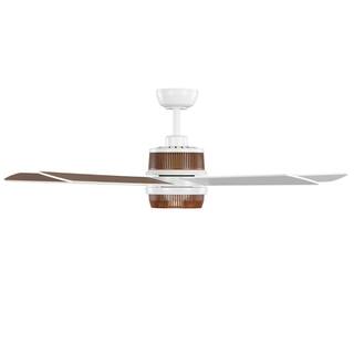 Hampton Bay Tonham 52 in. White Changing Integrated LED Indoor Matte White Ceiling Fan with Remote Control Included 92328