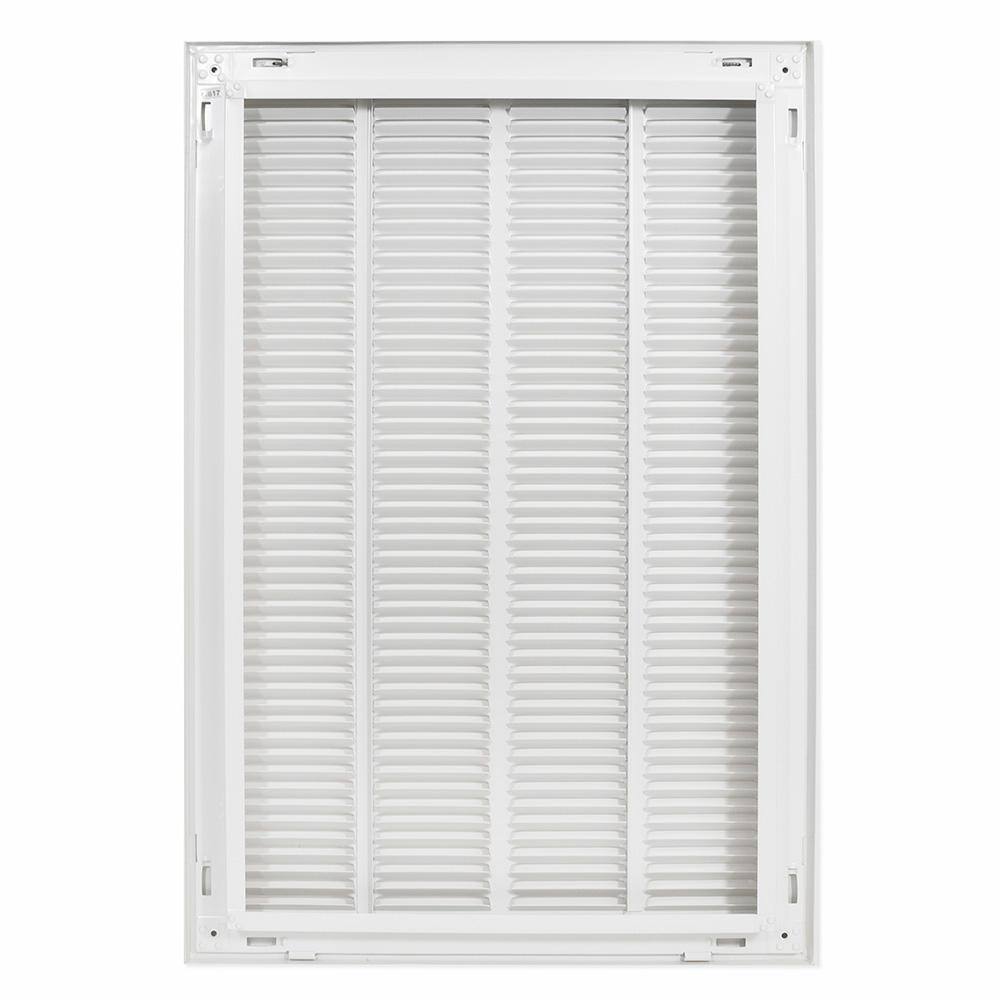 EZ-FLO 16 in. x 25 in. Steel Return Filter Grille White 61671