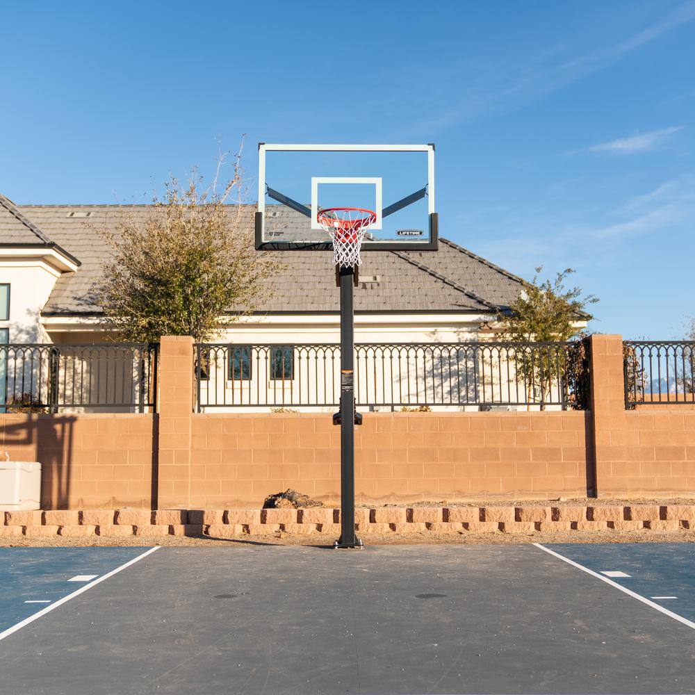 Lifetime 60 in. Tempered Glass Mammoth Bolt Down Basketball Hoop 90916