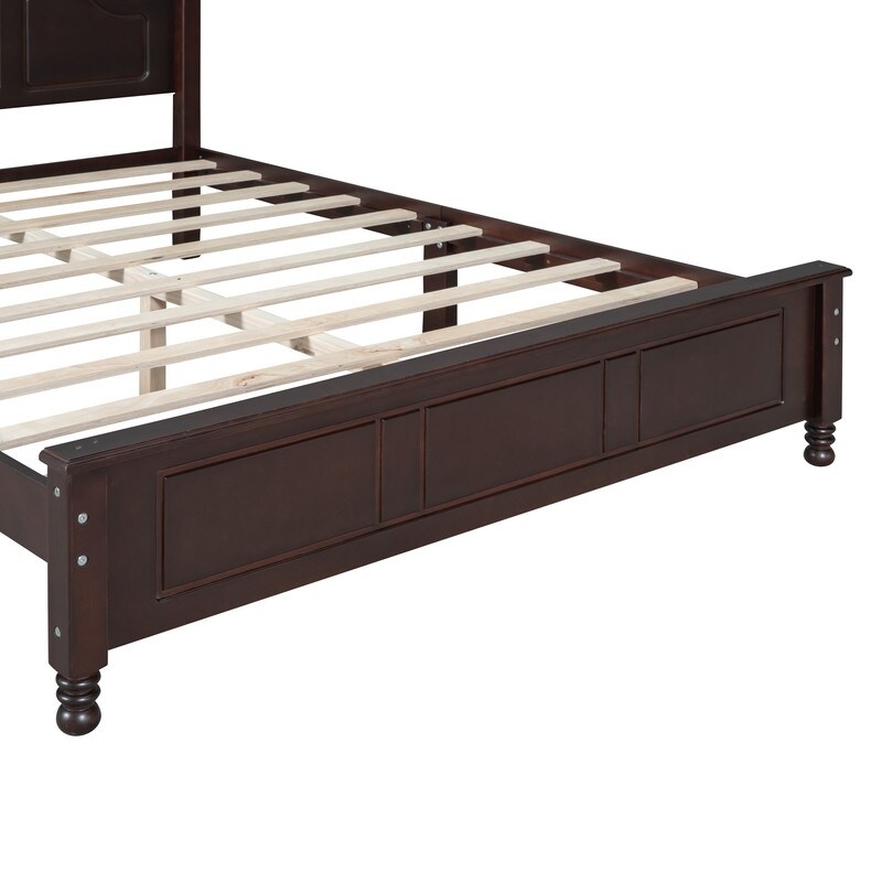 3 Pieces Bedroom Sets  Full/Queen Size Wood Platform Bed and Two Nightstands  Bed frame with Headboard