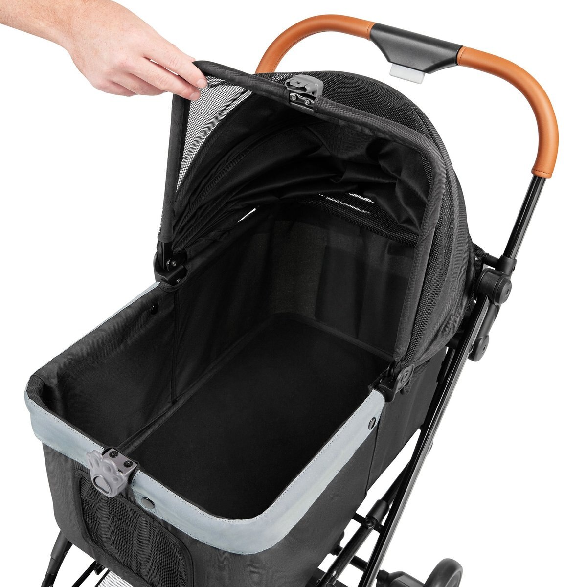 Frisco Modern No-Zip， Collapsible Cat and Dog Stroller