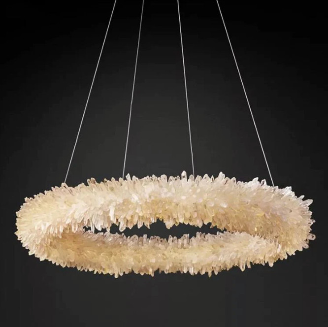 Akari Crystal Halo Chandelier   Contemporary   Media Cabinets   by Akari Lanterns  Houzz