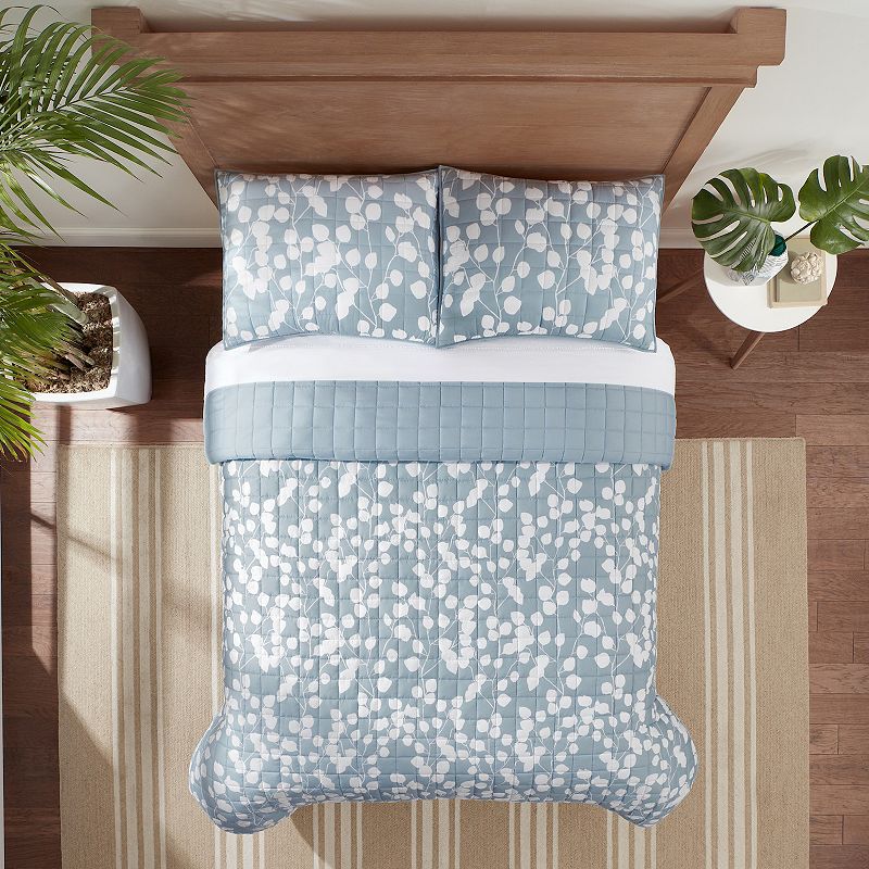 Serta Simply Comfort Ellen Botanical Leaf Quilt Set with Shams