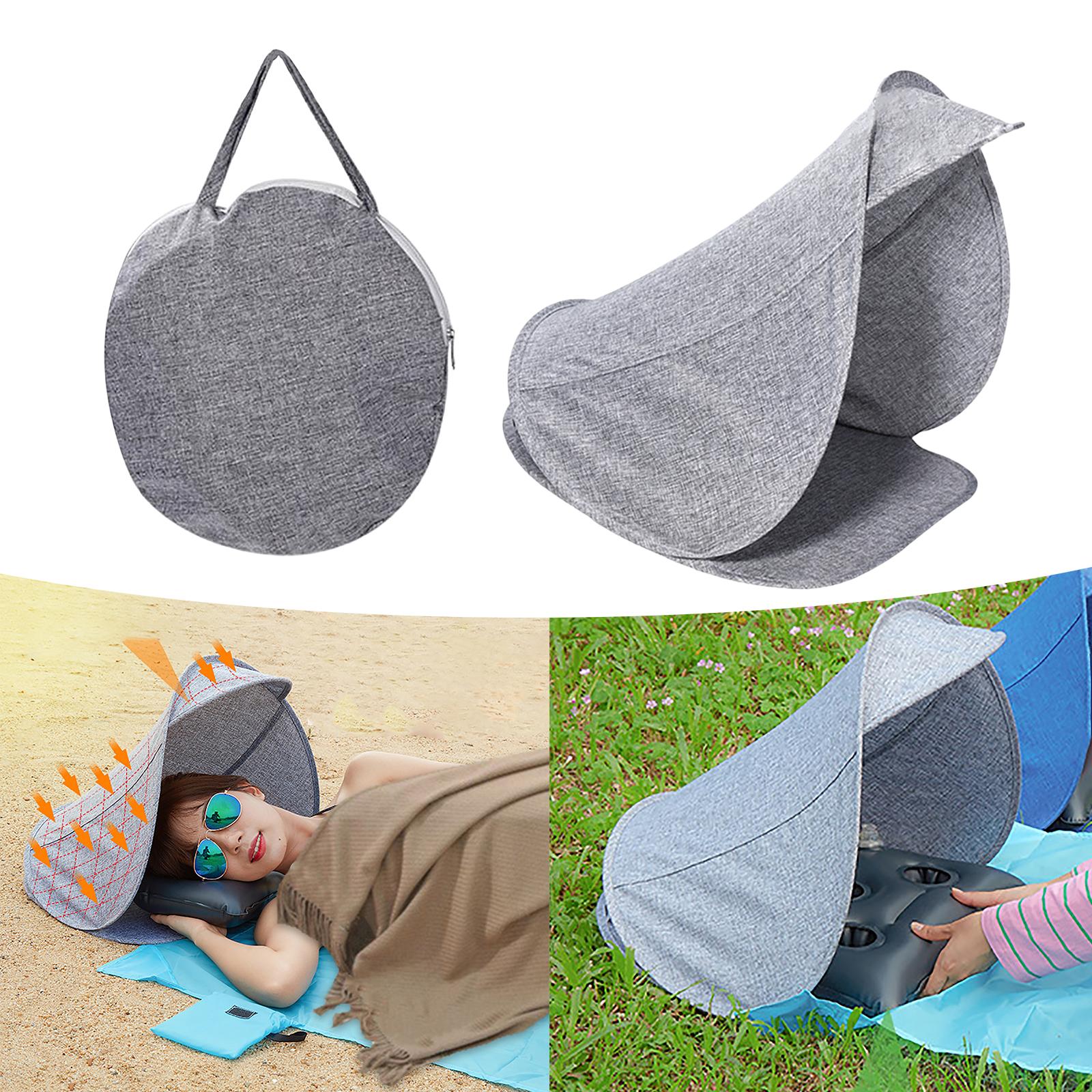 Sun Shade Sun Protection Personal for Working Outside Portable Face Tent Tent Beach Tent for Outdoor Camping Seaside Head Tent Gray