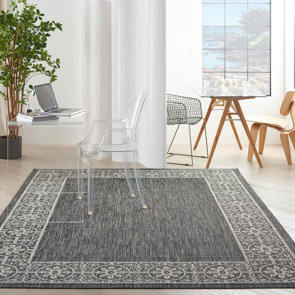 Nourison Garden Party Bordered Indoor/Outdoor Area Rug