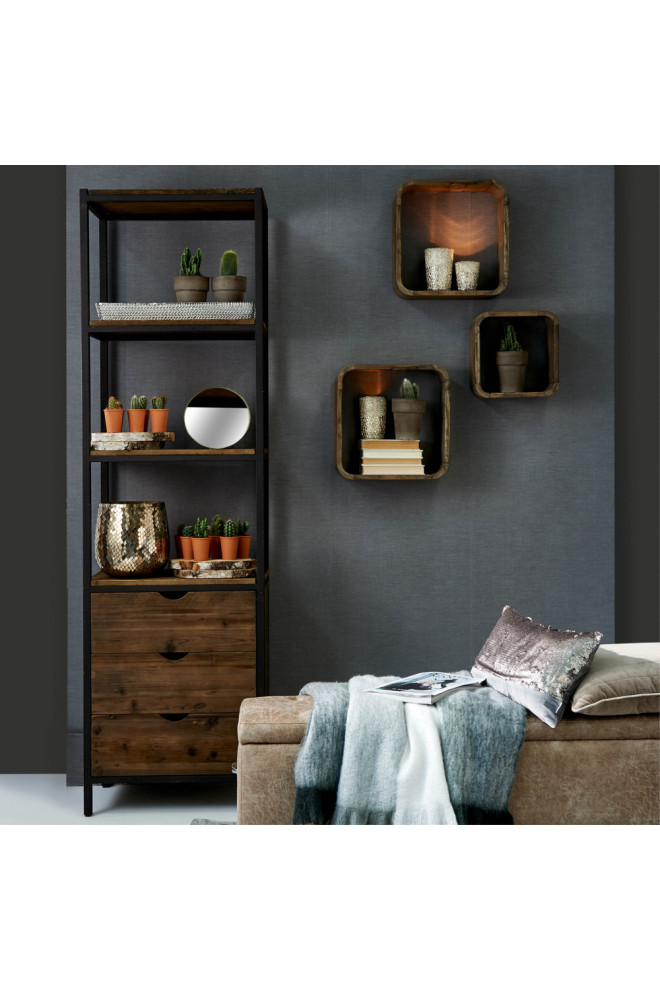 Industrial Wooden Bookcase  Rivi√®ra Maison Shelter Island   Industrial   Bookcases   by Oroa   Distinctive Furniture  Houzz