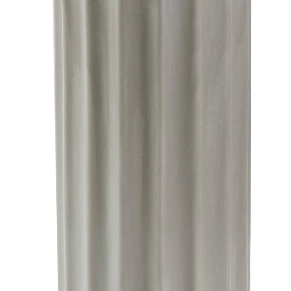 Martha Stewart Glendale Grey Ribbed Ceramic Table Lamp