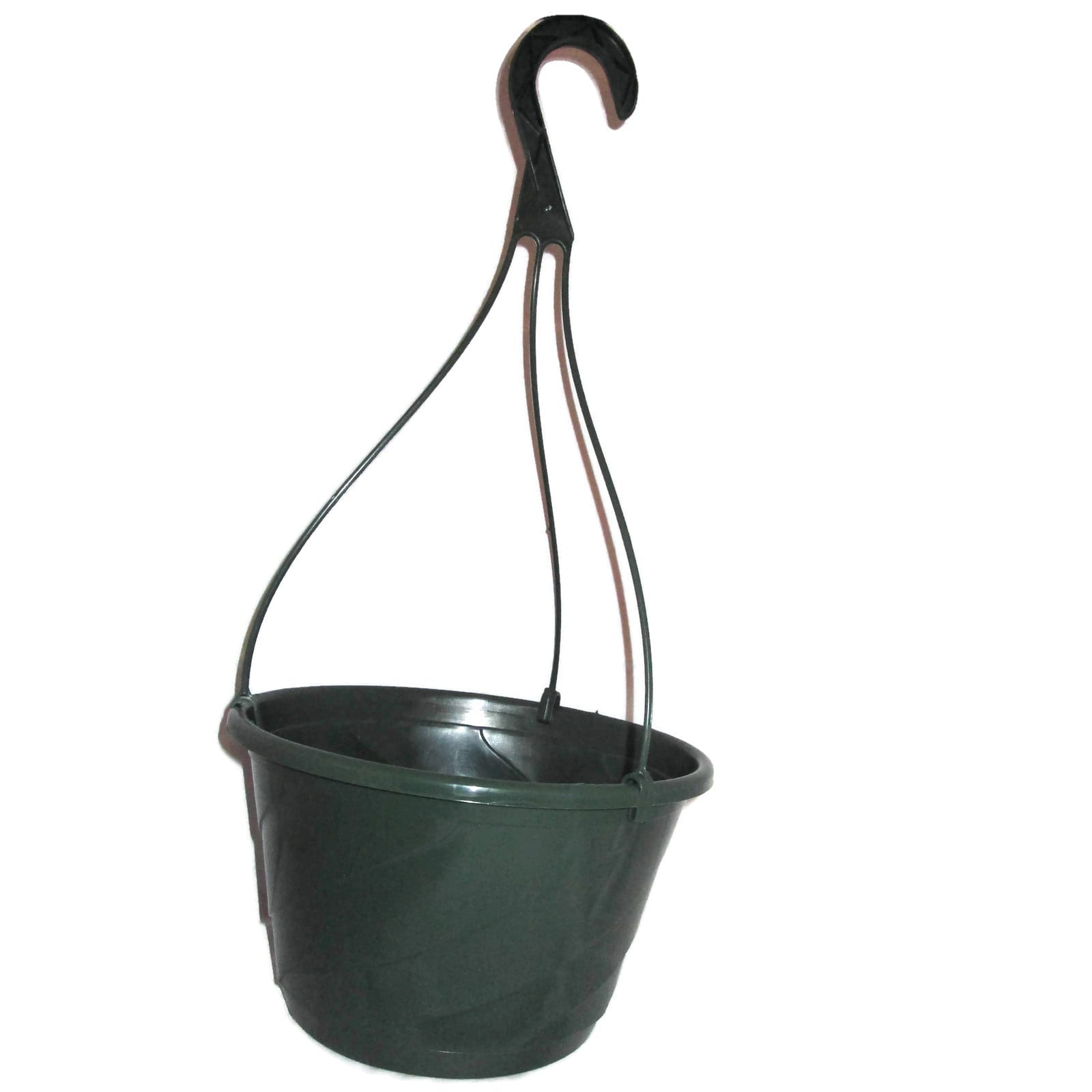 Green Contempo Swirl 10" Diameter Hanging Basket - Set of 5