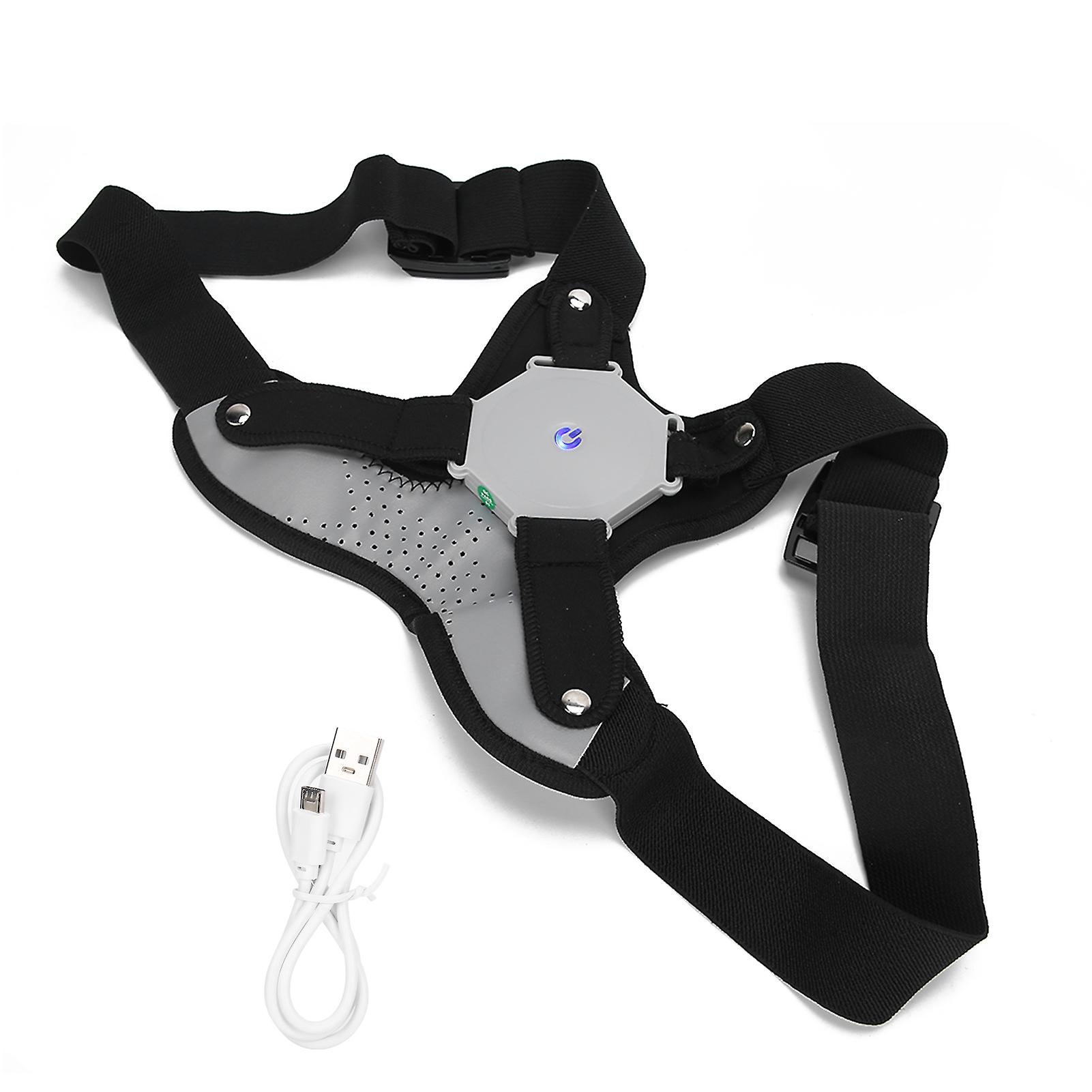 Posture Corrector Trainer With Sensor Vibration Reminder Back Brace Straightenerm Black