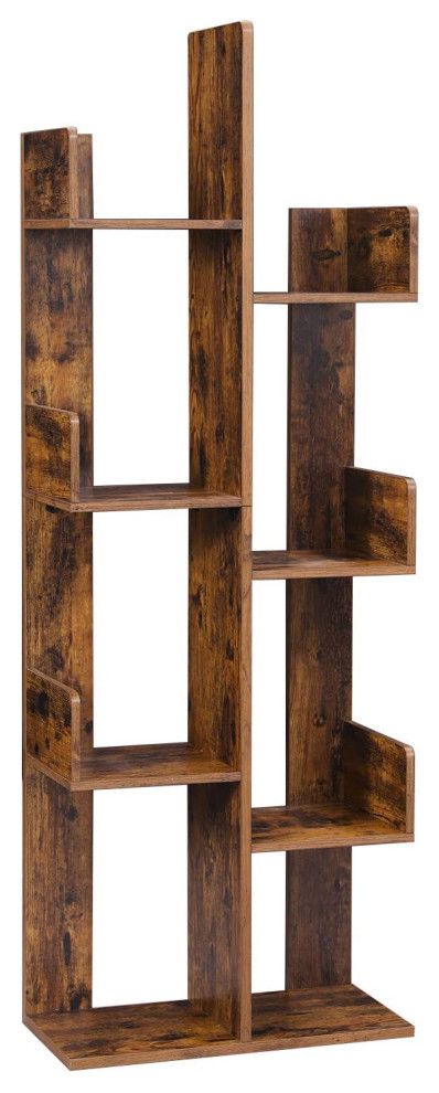 Tree Shaped Bookshelf with 8 Storage Shelves  Rounded Corners   Contemporary   Bookcases   by Imtinanz  LLC  Houzz