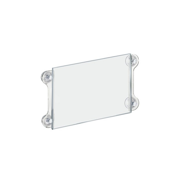 Azar Displays Clear Acrylic Window door Sign Holder Frame With Suction Cups 11 x27 x27 w X 8 5 x27 x27 h 2 pack