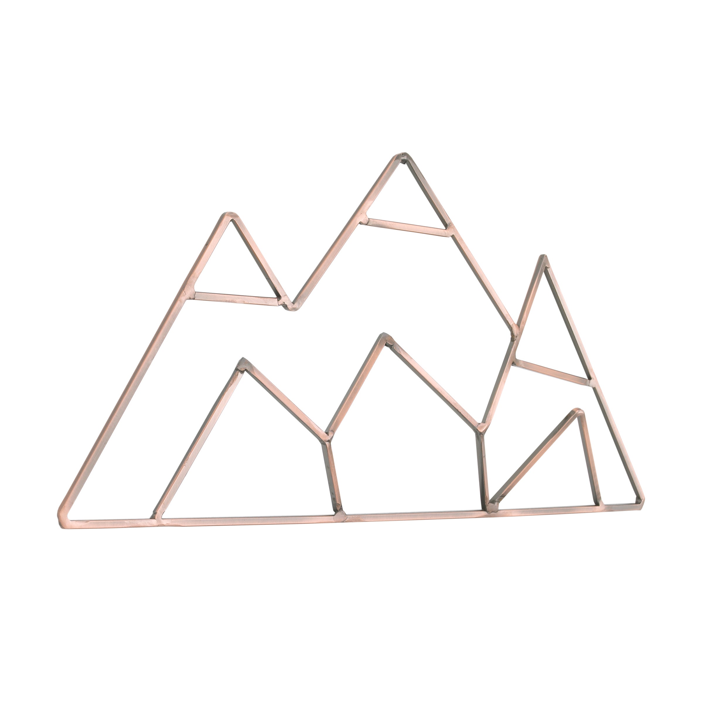 NoJo Mountain Shaped Wire Wall Decor， Copper Finish