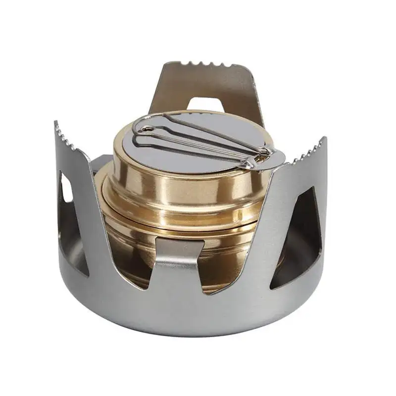 LARIBON Safe Outdoor camping picnic folding furnace portable mini galvanized alcohol Solid camping fuel stove