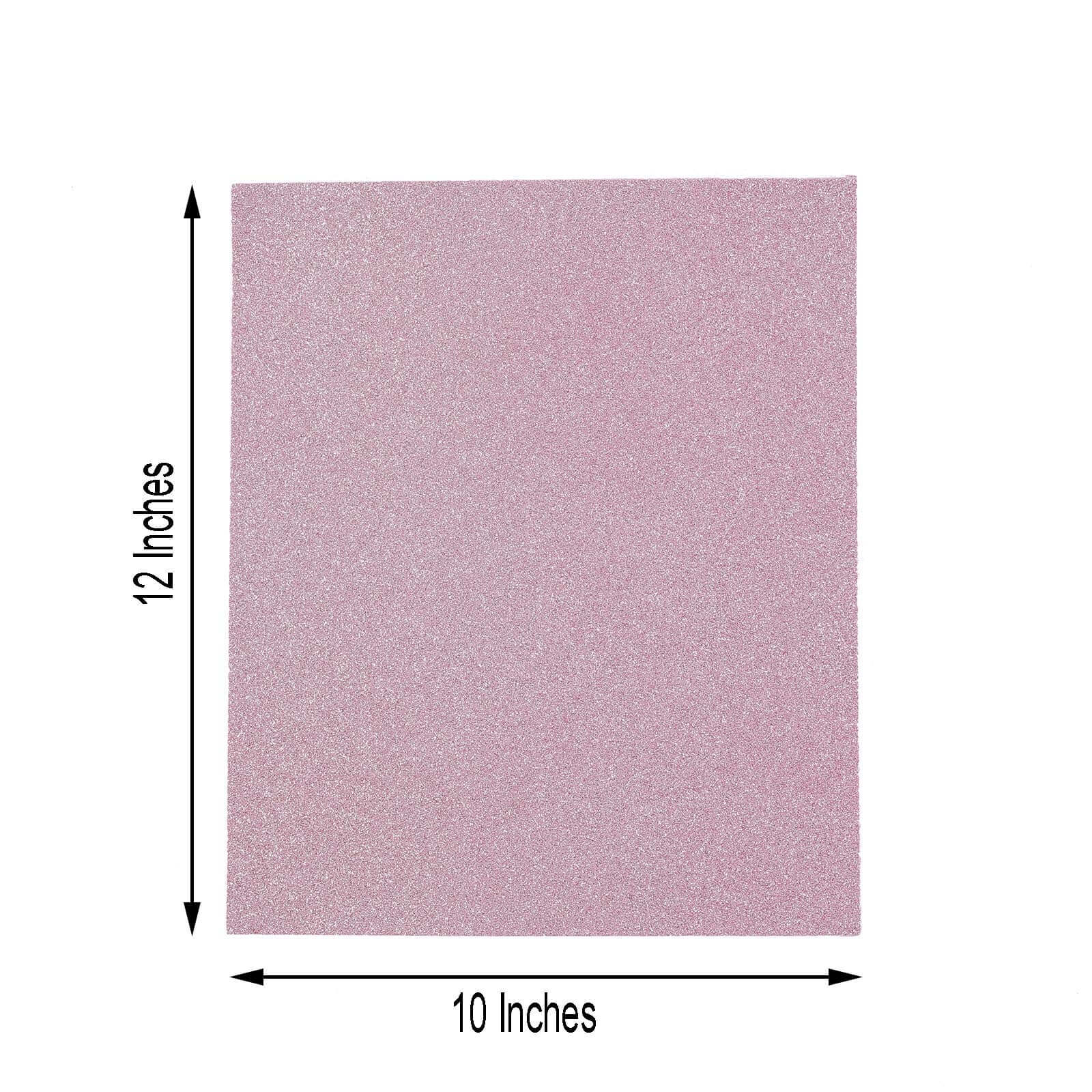 10 Pack Pink Self-Adhesive Glitter DIY Craft Foam Sheets 12