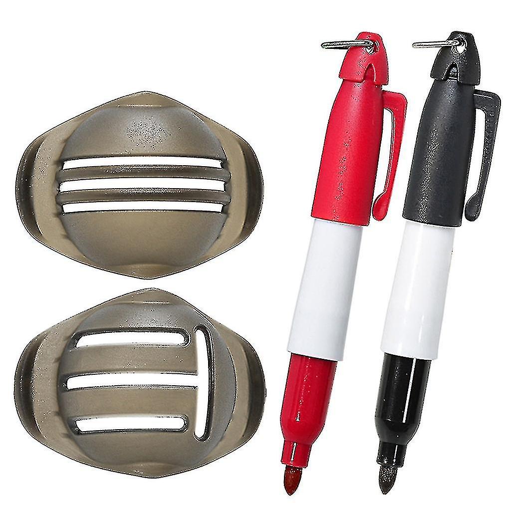 2pcs Golf Ball Line Marker Drawing Template Alignment Putting Marking Liner Set