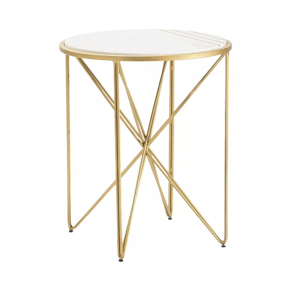 Darby Gold Finish End Table