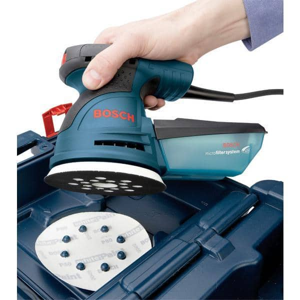 Bosch 2.5 Amp 5 in. Corded Variable Speed Random Orbital Sander/Polisher Kit with Carrying Bag ROS20VSC