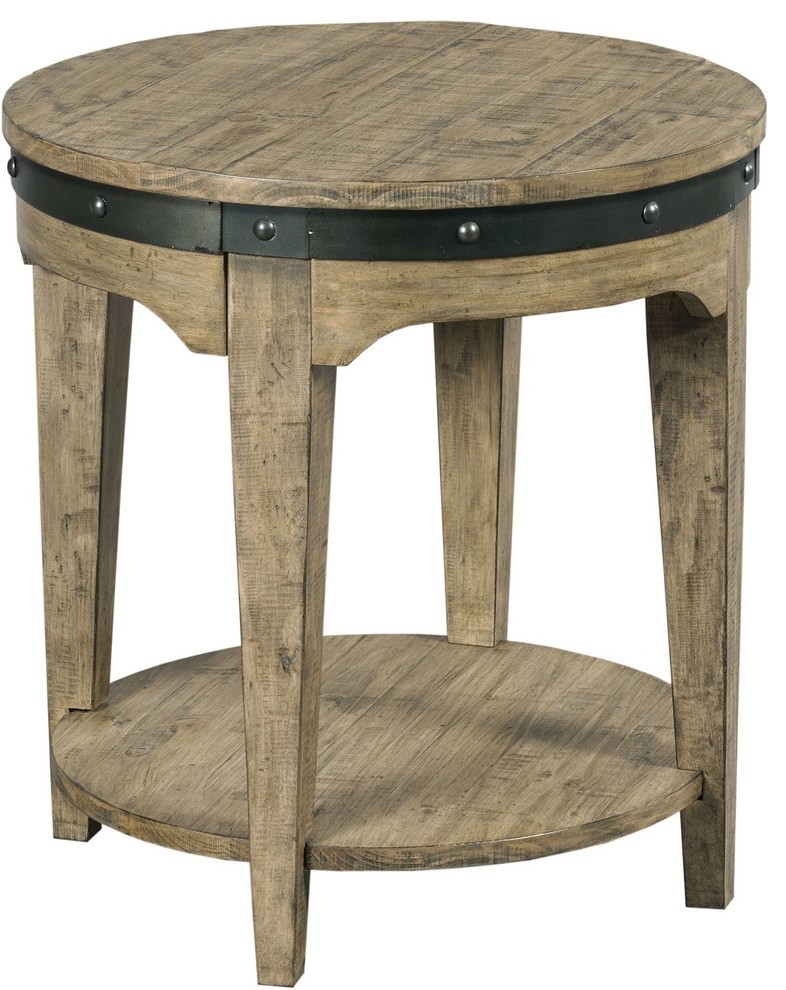 Kincaid Furniture Plank Road Artisans Round End Table   Farmhouse   Side Tables And End Tables   by Unlimited Furniture Group  Houzz