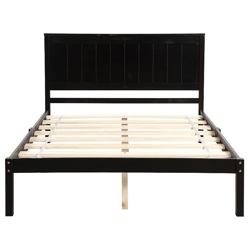 Merax Full Size Platform Bed Frame with Headboard