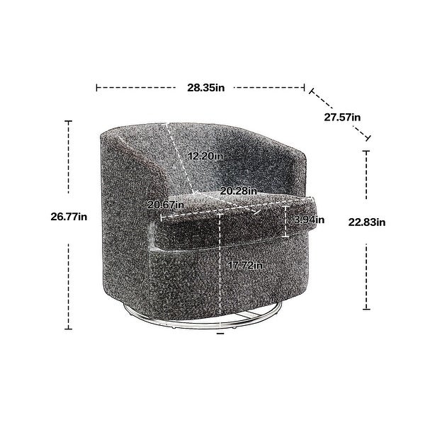 360 Degree Swivel Barrel Club Chair Leisure Arm Chair Swivel Barrel Chair Round Accent Sofa Lounge Armchair for Livingroom