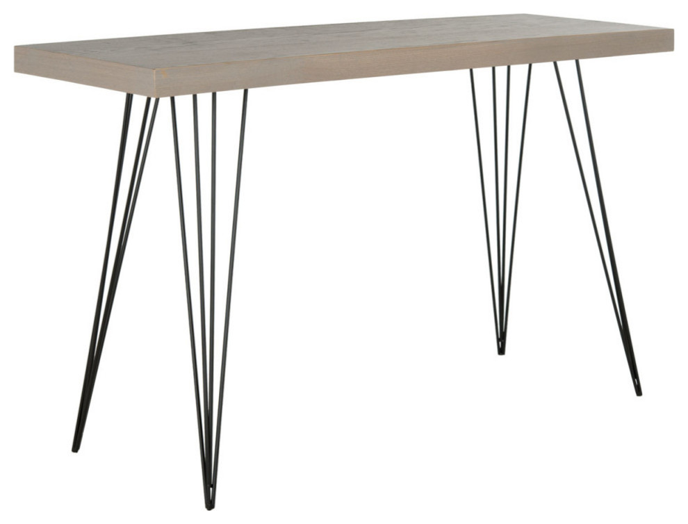 Scotty Retro Mid Century Lacquer Console Dark Gray/Black   Midcentury   Console Tables   by V.S.D Furniture  Houzz