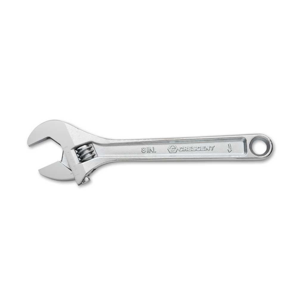 Adjustable Wrench， 8 In. Chrome