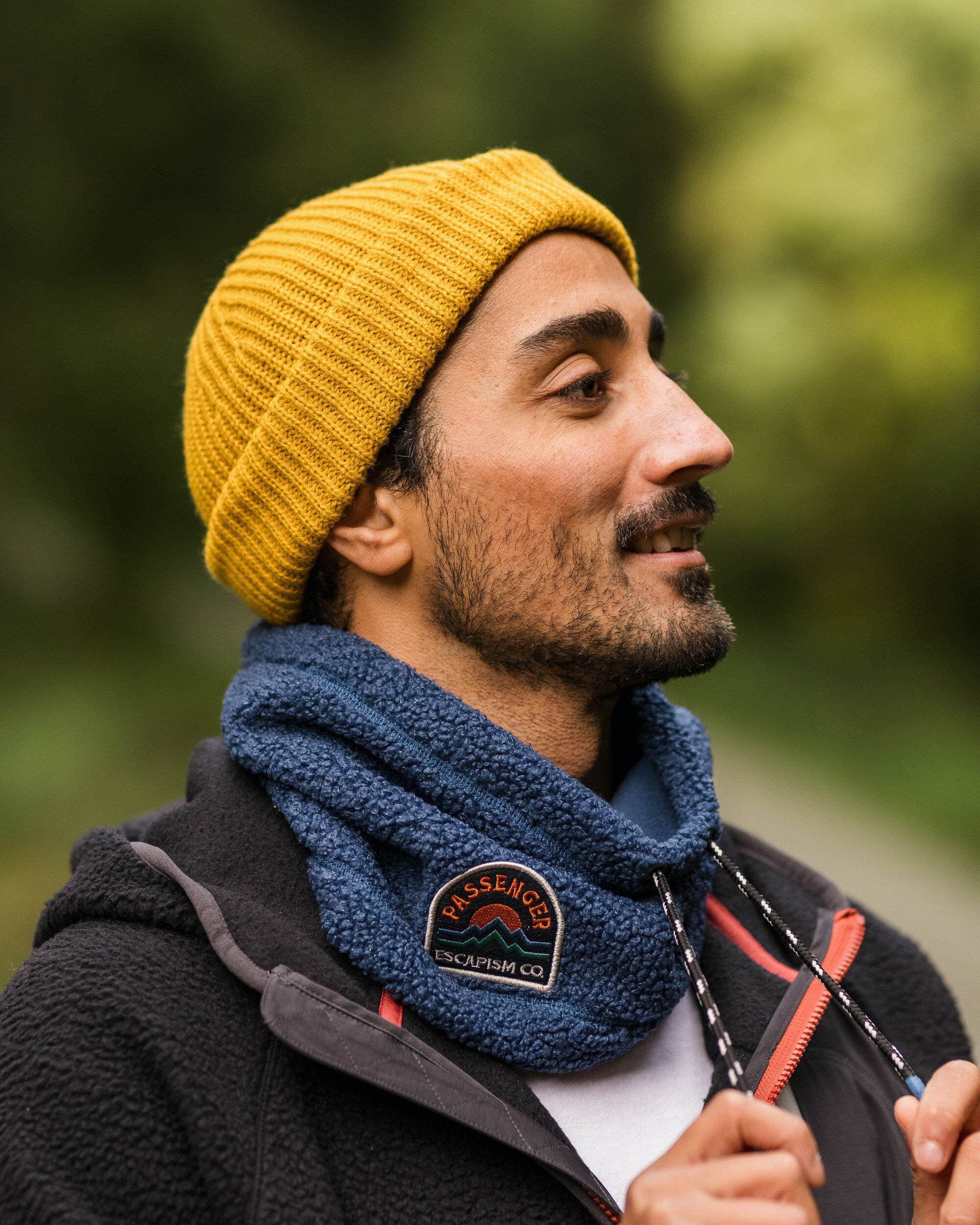 Mulled Recycled Sherpa Fleece Snood - Dark Denim