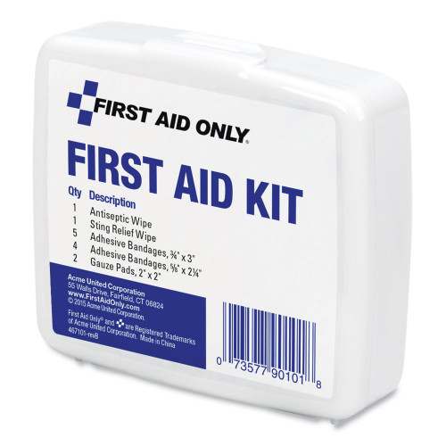 PhysiciansCare First Aid On the Go Kit， Mini， 13 Pieces， Plastic Case (90101)