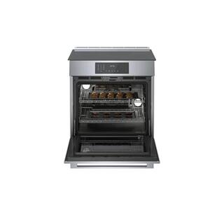 Bosch 800 Series 30 in. 4.6 cu. ft. Slide-In Induction Range with Self-Cleaning Convection Oven in Stainless Steel HII8057U