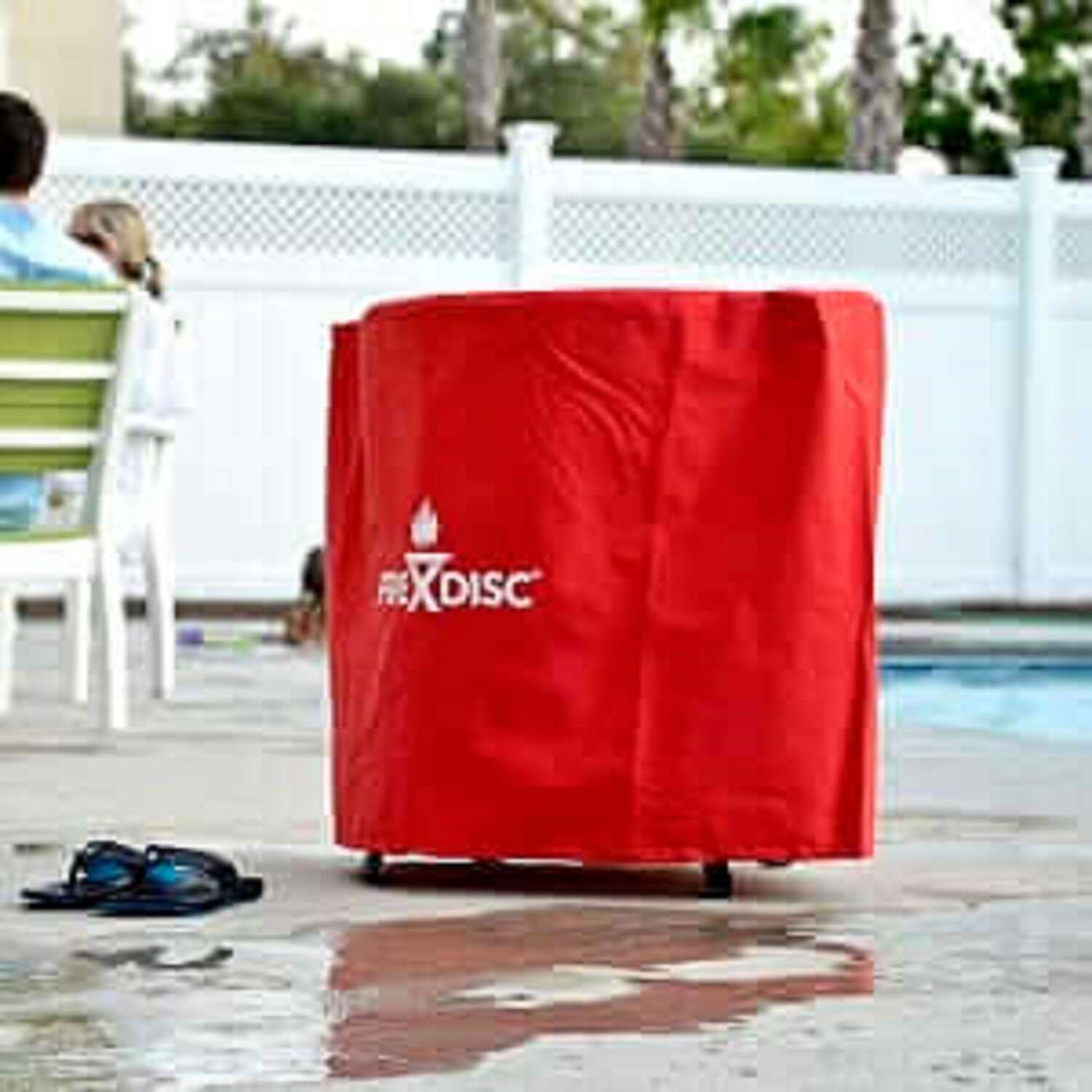 FireDisc Red Grill Cover