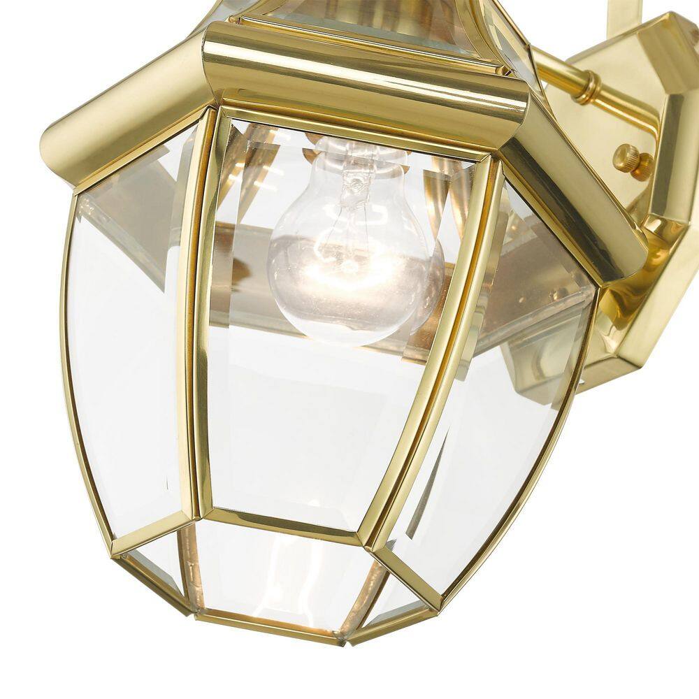 AVIANCE LIGHTING Monterey 1 Light Polished Brass Outdoor Wall Sconce 2151-02